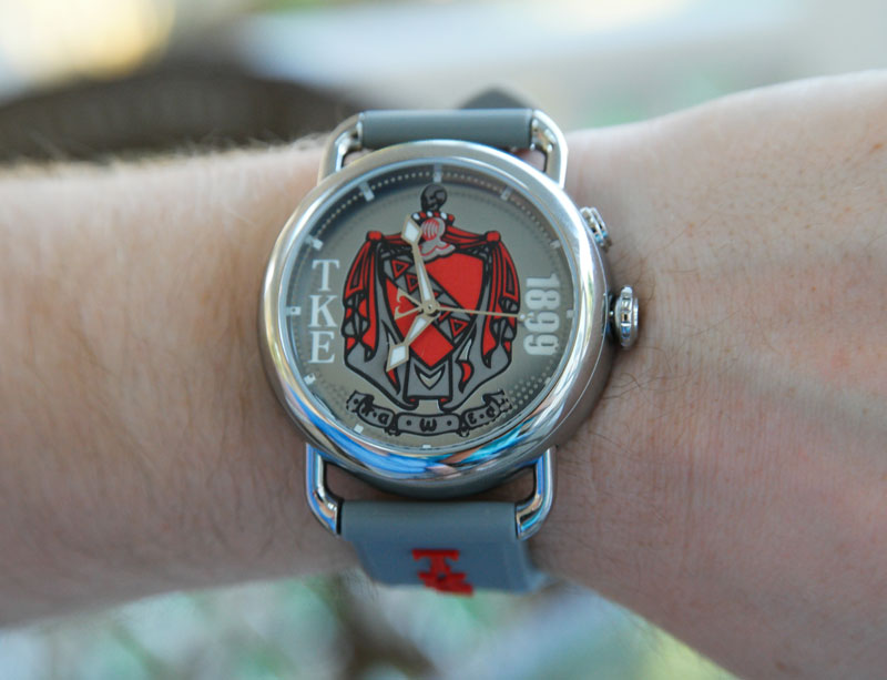 Tau Kappa Epsilon Watch on Wrist – OMG Watch Co. Swiss-Made Fraternity Watch