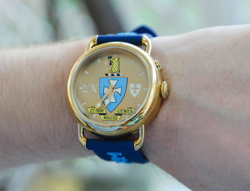 Sigma Chi Watch on Wrist – OMG Watch Co. Swiss-Made Fraternity Watch