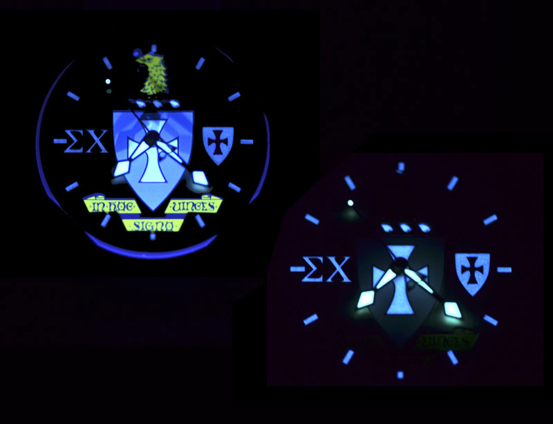 Sigma Chi Watch Lume Glow – OMG Watch Co. Swiss-Made