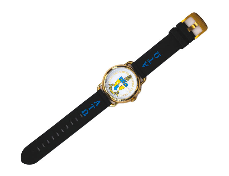 Alpha Tau Omega Watch Full View with Band – OMG Watch Co. Swiss-Made